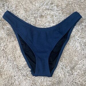 J. Crew NWT Textured Curved Waist High Cut Mid Rise Bikini Bottom Size Medium